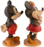 "MICKEY MOUSE" & "MINNIE MOUSE" LARGE & IMPRESSIVE CARVED WOODEN FIGURE PAIR.