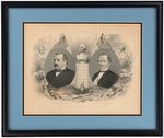 OPULENT CLEVELAND/HENDRICKS JUGATE 1884 CAMPAIGN ENGRAVING.