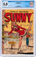 "SUNNY" #11 DECEMBER 1947 CGC 5.0 VG/FINE.