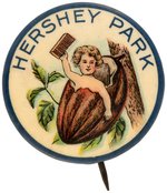 HERSHEY PARK C. 1906 FOUNDING YEAR BUTTON COMPLETE WITH W.F. MILLER BACK PAPER.