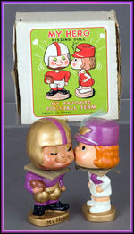 "MY HERO/KISSING DOLL" FOOTBALL BOBBING HEAD SET.