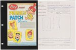 POST "PEBBLES PATCH" FLINTSTONES CEREAL BOX BACK PREMIUM PROTOTYPE ORIGINAL ART.