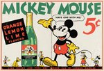 "MICKEY MOUSE" RARE LUDFORD SODA ADVERTISING SIGN.