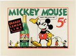 "MICKEY MOUSE" RARE LUDFORD SODA ADVERTISING SIGN.