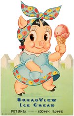 "LOONEY TUNES" PETUNIA PIG ICE CREAM ADVERTISING STANDEE.