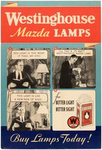 POPEYE & WIMPY WESTINGHOUSE - MAZDA LAMPS ADVERTISING SIGN.