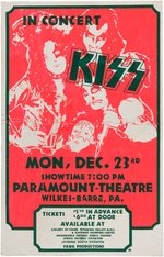 KISS 1974 PARAMOUNT THEATER CONCERT POSTER.