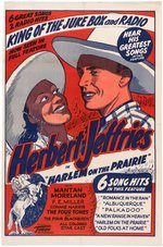 "HARLEM ON THE PRAIRIE" AFRICAN-AMERICAN WESTERN LINEN-MOUNTED MOVIE POSTER.
