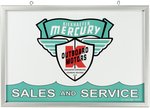 "KIEKHAEFER MERCURY OUTBOARD MOTORS SALES AND SERVICE" LARGE TWO-SIDED LIGHTED SIGN.