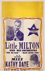 LITTLE MILTON & MISS KATHY DAYE 1960s CONCERT POSTER TOUR BLANK.