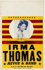 IRMA THOMAS 1960s CONCERT POSTER TOUR BLANK.