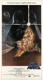 "STAR WARS" THREE SHEET MOVIE POSTER.