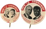 FOSTER/FORD COMMUNIST PARTY PAIR OF JUGATE LITHO BUTTONS.