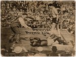 JACK JOHNSON VS. JESS WILLARD "BOUVIER GIN" ADVERTISING SIGN.