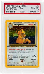 1999 POKEMON FOSSIL DRAGONITE #4 HOLO FIRST EDITION PSA GEM MINT 10.