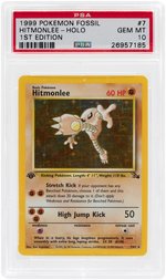 1999 POKEMON FOSSIL HITMONLEE #7 HOLO FIRST EDITION PSA GEM MINT 10.