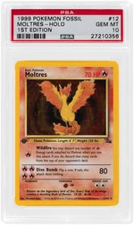 1999 POKEMON FOSSIL MOLTRES #12 HOLO FIRST EDITION PSA GEM MINT 10.