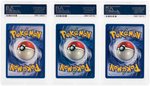 1999 POKEMON JUNGLE FIRST EDITION LOT OF THREE PSA GEM MINT 10.