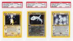 2000 POKEMON NEO GENESIS FIRST EDITION LOT OF THREE HOLO PSA GEM MINT 10.