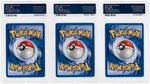 2000 POKEMON NEO GENESIS FIRST EDITION LOT OF THREE HOLO PSA GEM MINT 10.