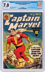 "CAPTAIN MARVEL ADVENTURES" #12 JUNE 1942 CGC 7.0 FINE/VF.