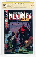 "JOHN BYRNE'S NEXT MEN" #21 DECEMBER 1993 CBCS 9.2 NM- SIGNATURE SERIES (FIRST HELLBOY).