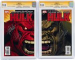 "HULK" #4 AUGUST 2008 LOT OF TWO CONNECTING COVERS CGC 9.8 NM/MINT SIGNATURE SERIES.