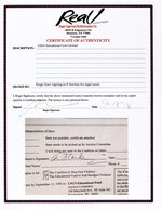 RINGO STARR SIGNED "COALITION TO STOP GUN VIOLENCE" CHARITY AUCTION CONTRACT.