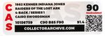 "INDIANA JONES IN RAIDERS OF THE LOST ARK - CAIRO SWORDSMAN" 4 BACK UNCIRCULATED CAS 90.