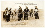 FOUR GREATEST INDIAN CHIEFS 1909 REAL PHOTO POSTCARD FROM 101 RANCH.