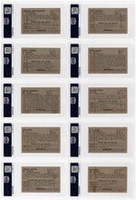 1952 BOWMAN SMALL FOOTBALL LOT OF 19 (MOSTLY HOF'ERS) PSA GRADED.