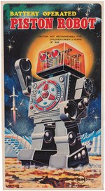 "PISTON ROBOT" RARE BOXED BATTERY-OPERATED TOY.