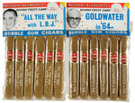 LBJ/GOLDWATER 1964 GUM CIGAR SIX-PACK PAIR.