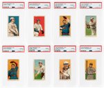 1909-11 T206 PIEDMONT 350 BASEBALL LOT OF 15 PSA GRADED.