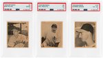 1948 BOWMAN BASEBALL LOT OF THREE HOF'ERS PSA GRADED.