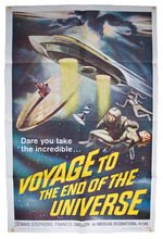 "VOYAGE TO THE END OF THE UNIVERSE" ONE-SHEET MOVIE POSTER.