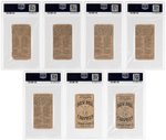 1909 E90 & E91 AMERICAN CARAMEL BASEBALL LOT OF SEVEN PSA GRADED.