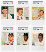 RED MAN BASEBALL WITHOUT TAB LOT OF 17 HOF'ERS PSA GRADED.