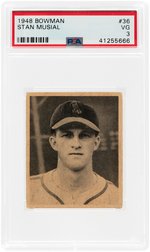 1948 BOWMAN #36 STAN MUSIAL ROOKIE CARD PSA VG 3.