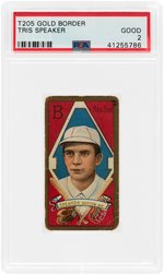 1911 T205 GOLD BORDER TRIS SPEAKER PSA GOOD 2.