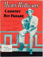 HANK WILLIAMS & THE DRIFTING COWBOYS SIGNED "HANK WILLIAMS COUNTRY HIT PARADE" PROGRAM.