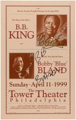 B.B. KING & BOBBY BLAND SIGNED 1999 CONCERT POSTER.