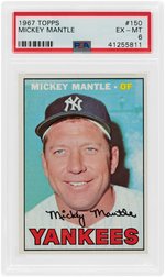 1967 TOPPS MICKEY MANTLE #150 PSA EX-MT 6.