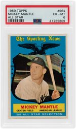 1959 TOPPS MICKEY MANTLE ALL STAR #564 PSA EX-MT 6.