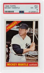 1966 TOPPS MICKEY MANTLE #50 PSA EX-MT 6.