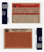 TOPPS MICKEY MANTLE ALL STAR LOT OF TWO PSA GRADED.