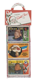 CHRISTMAS RACK PACK WITH 12 TOPPS 1960 BASEBALL CARDS.