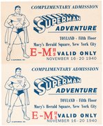 "MACY'S SUPERMAN ADVENTURE" CONTESTANT PARTICIPANT'S LETTER & TICKET STUB PAIR.