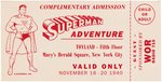 "MACY'S SUPERMAN ADVENTURE" TICKET.