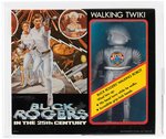 BUCK ROGERS 12" SERIES TWIKI AFA 85 NM+ & CARDED ACTION FIGURE PAIR.